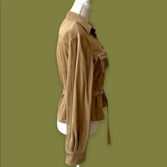 Vintage Max Studio.com Corduroy Belted Jacket Blouse - Picture 2 of 9